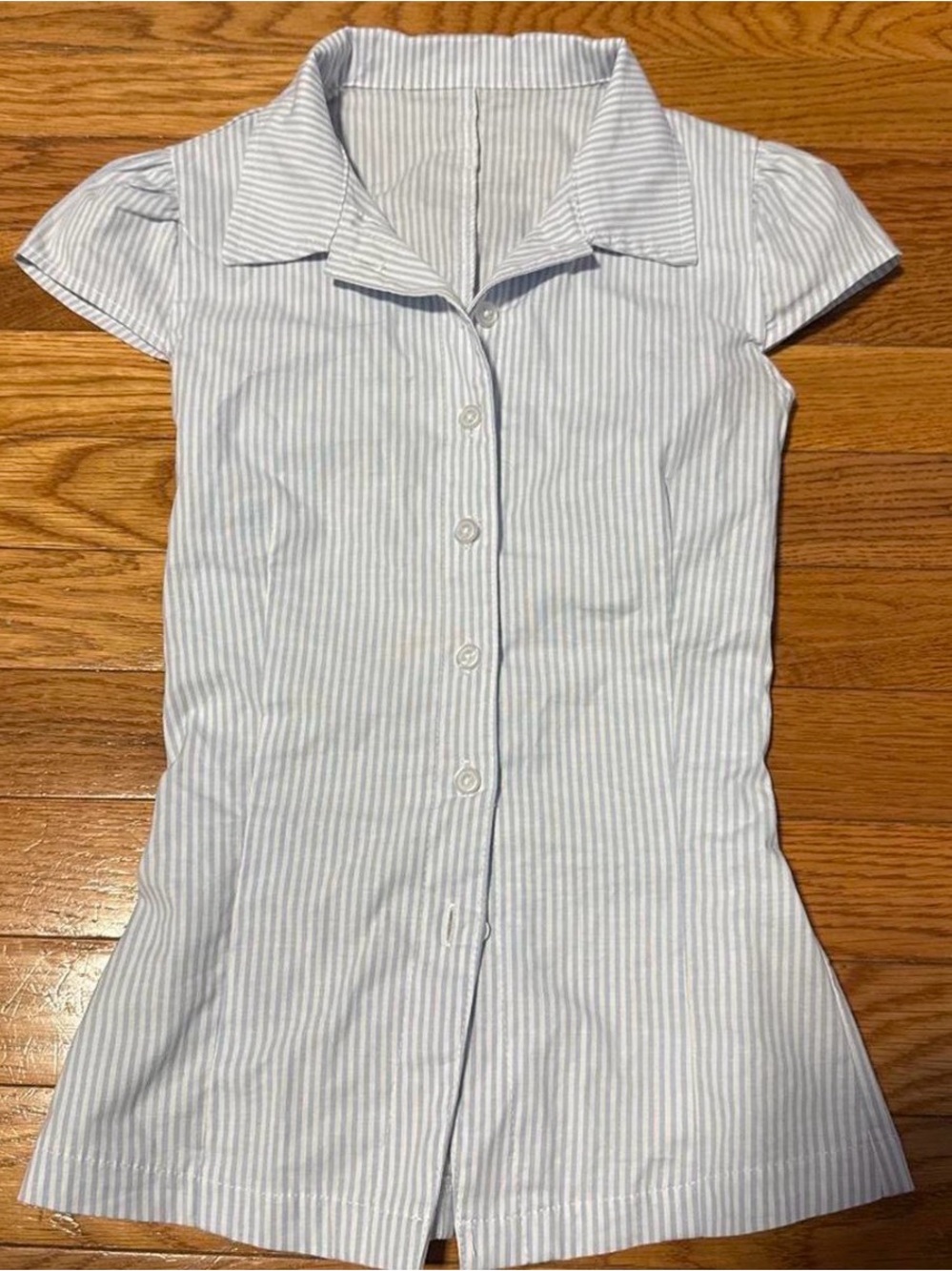 Women’s XS blue and white striped blouse